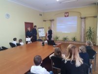 wizyta laureatów konkursu w sosnowieckiej Komendzie